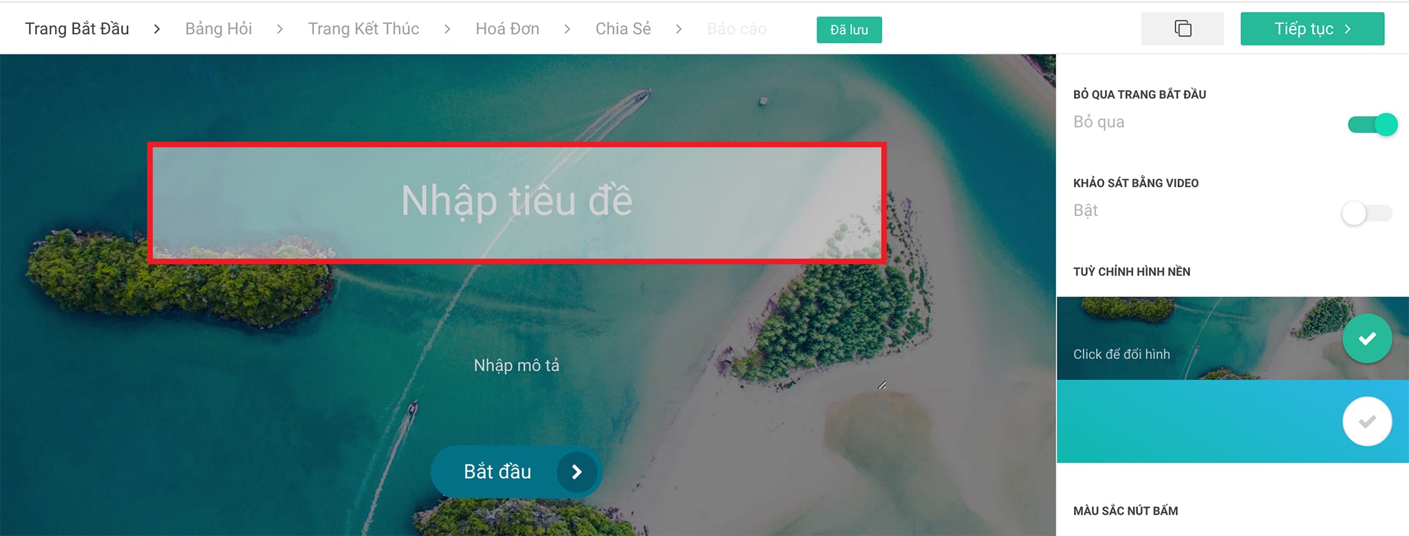 chưa điền tiêu đề khảo sát