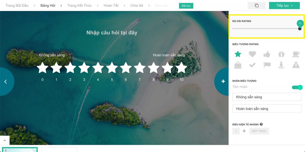 Cách thiết lập NPS trên nền tảng Khaosat.me