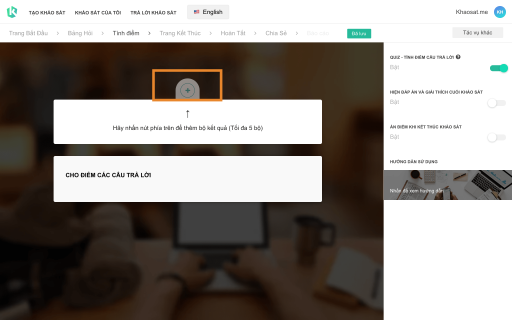 hướng dẫn quiz tạo bộ câu hỏi
