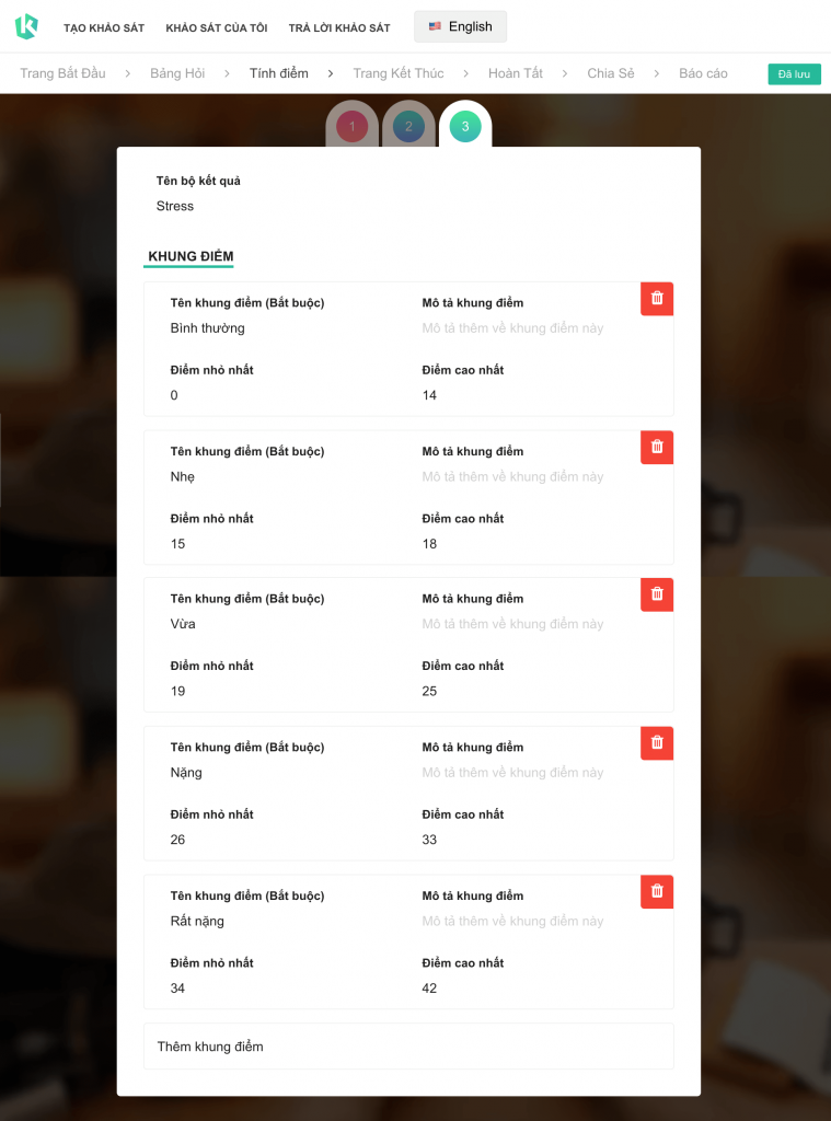 hướng dẫn quiz bộ stress
