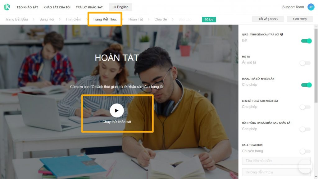 Hướng dẫn tạo kiểm tra online hình 17
