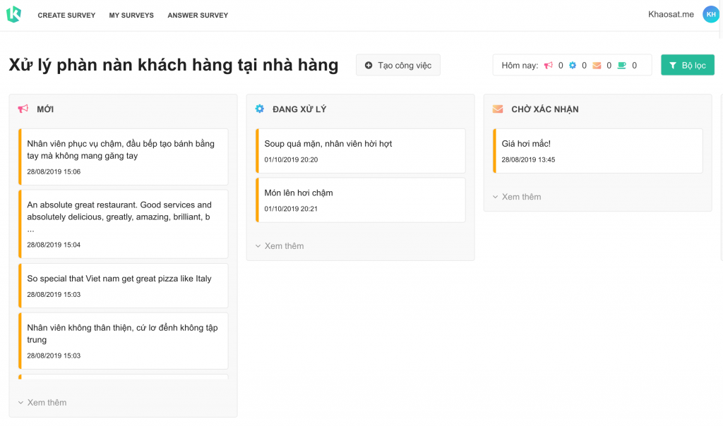 Hệ thống sử lí khiếu nại theo thời gian thực