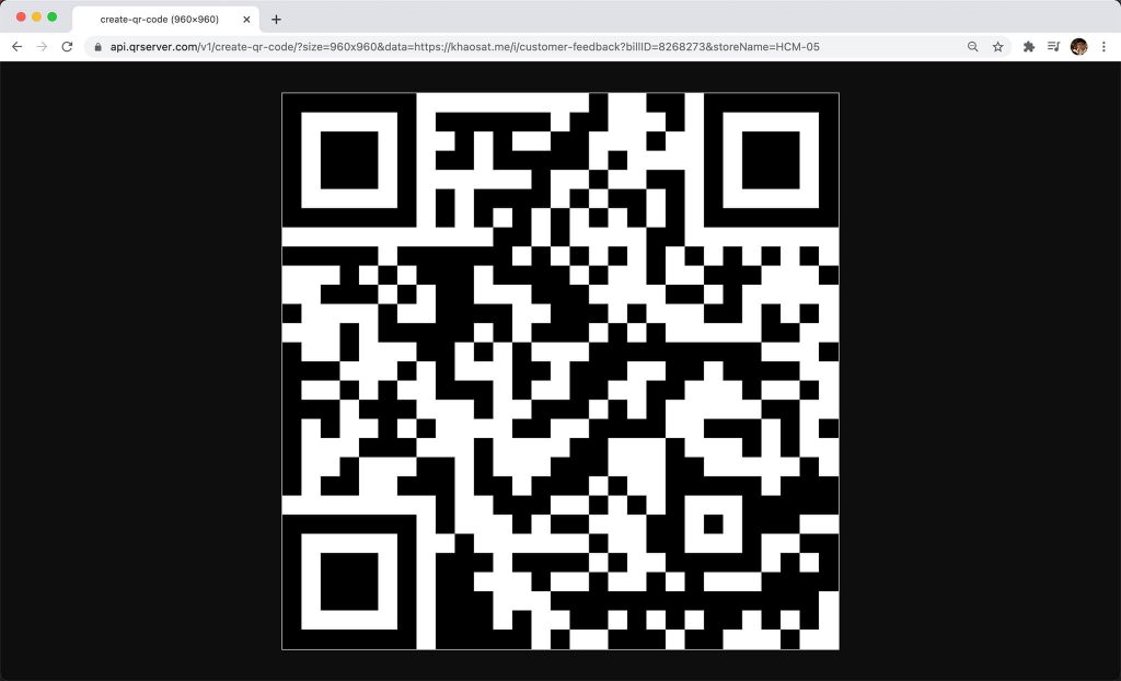 lấy mã qr code in lên hóa đơn