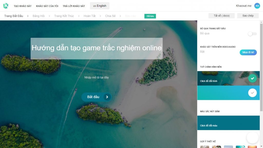 game trắc nghiệm tăng tương tác