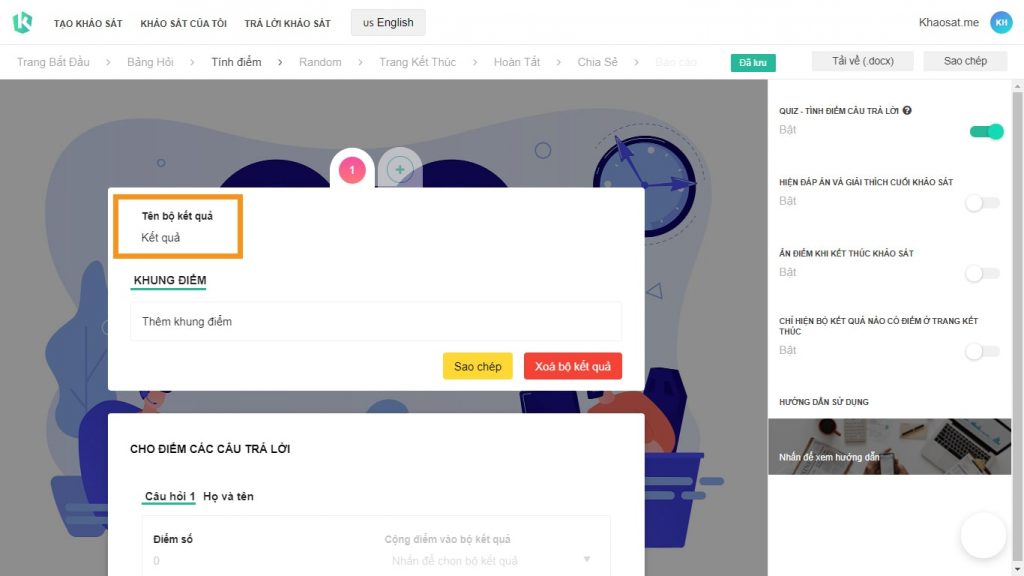 tạo game trắc nghiệm online gắn trên website