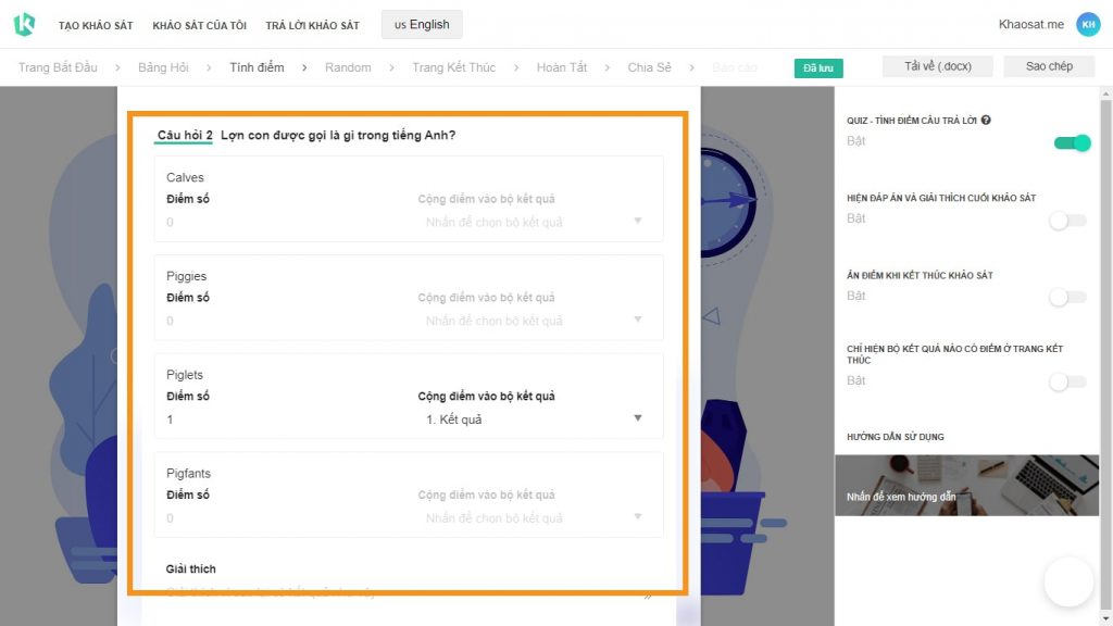 game trắc nghiệm online tăng tương tác