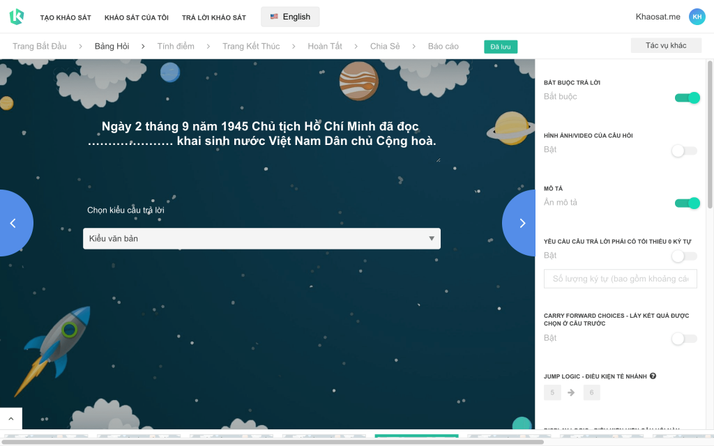 các loại câu hỏi 8